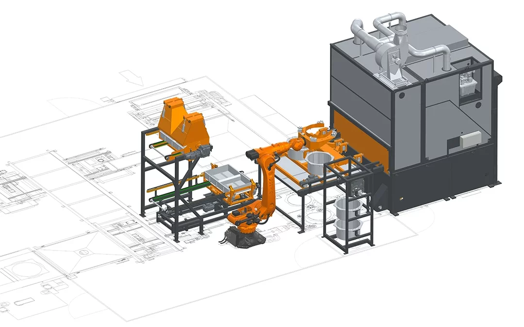 Roboter Automatisierung für PULZ® Beschichtungsanlage