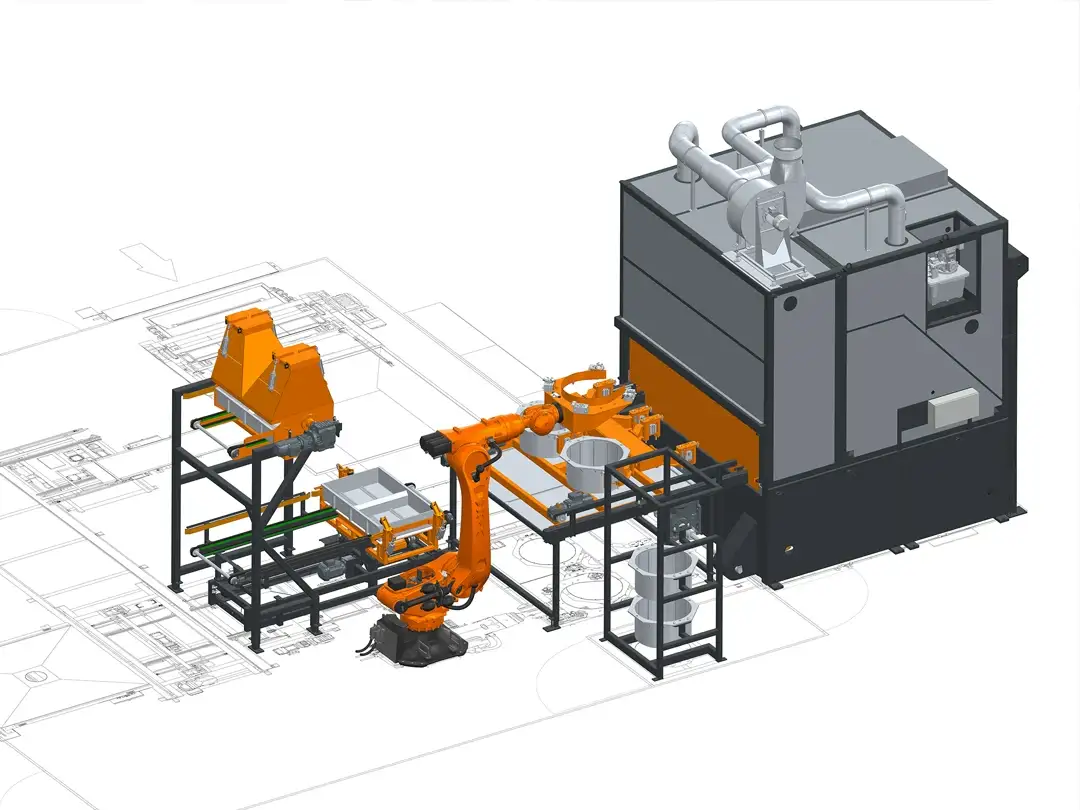 Beschichtungsanlage Pulz Xtend Robot Automation